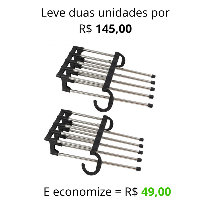 Cabide Organizador Para Calças 5 em 1