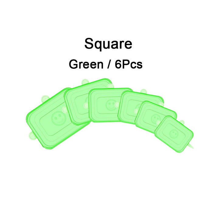 Kit de Tampas de Silicone Reutilizável Universal Elástica