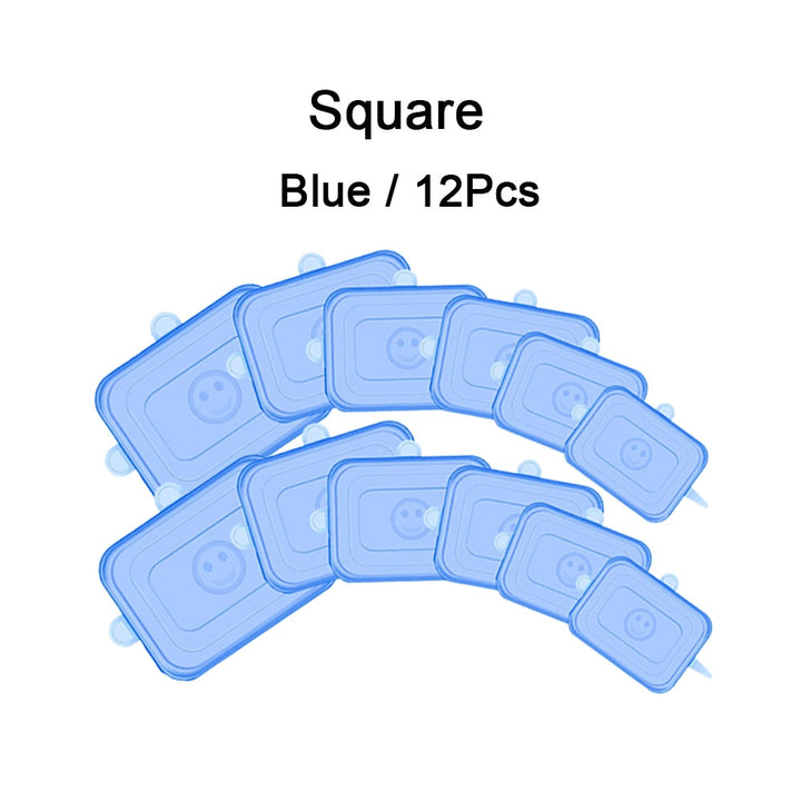 Kit de Tampas de Silicone Reutilizável Universal Elástica